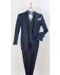 Royal Diamond Outlet Men's 3 Piece Fashion Suit - 100% Cotton Denim