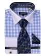 Avanti Uomo Men's French Cuff Dress Shirt Set - Plaid