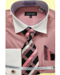 Avanti Uomo Men's French Cuff Dress Shirt Set - Micro Stripe