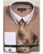 Avanti Uomo Men's French Cuff Shirt Set - Fashion Collar Chain