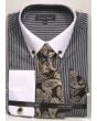 Avanti Uomo Men's French Cuff Shirt Set - Fashion Collar Chain