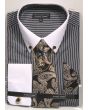 Avanti Uomo Men's French Cuff Shirt Set - Fashion Collar Chain