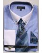 Avanti Uomo Men's French Cuff Shirt Set - Fashion Collar Chain