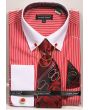 Avanti Uomo Men's French Cuff Shirt Set - Fashion Collar Chain