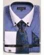 Avanti Uomo Men's Outlet French Cuff Shirt Set - Fashion Collar Chain