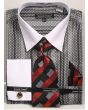 Avanti Uomo Men's French Cuff Shirt Set - Varied Stripe Patterns