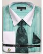 Avanti Uomo Men's French Cuff Shirt Set - Varied Stripe Patterns