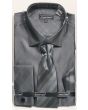 Avanti Uomo Men's French Cuff Shirt Set - Metallic Look