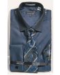 Avanti Uomo Men's French Cuff Shirt Set - Metallic Look