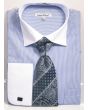 Avanti Uomo Men's French Cuff Shirt Set - Pinstripe