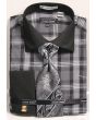 Avanti Uomo Men's French Cuff Shirt Set - Bold Plaid