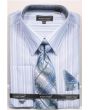 Avanti Uomo Men's French Cuff Dress Shirt Set - Gradient Stripes