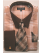 Avanti Uomo Men's French Cuff Shirt Set - Unique Windowpane