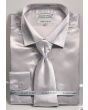 Avanti Uomo Men's Slim Fit Dress Shirt Set - Soft Satin