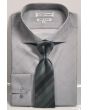 Avanti Uomo Men's Slim Fit Dress Shirt Set - Metallic Look