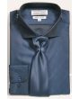 Avanti Uomo Men's Slim Fit Dress Shirt Set - Metallic Look