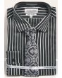 Avanti Uomo Men's Slim Fit Dress Shirt Set - Bold Stripe