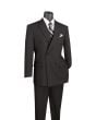 Vinci Men's 2 Piece Poplin Double Breasted Discount Solid Suit