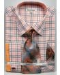 Daniel Ellissa Men's Outlet French Cuff Dress Shirt Set - Graph Checker