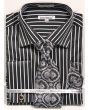 Daniel Ellissa Men's French Cuff Shirt Set - Bold Stripes