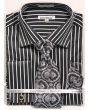 Daniel Ellissa Men's Outlet French Cuff Shirt Set - Bold Stripes