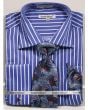 Daniel Ellissa Men's French Cuff Shirt Set - Bold Stripes