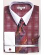 Daniel Ellissa Men's French Cuff Shirt Set - Silk Print