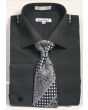 Daniel Ellissa Men's French Cuff Shirt Set - Stylish Mini Dot