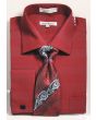 Daniel Ellissa Men's French Cuff Shirt Set - Stylish Mini Dot