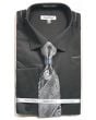 Daniel Ellissa Men's Outlet 100% Cotton French Cuff Shirt Set - Solid