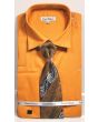 Daniel Ellissa Men's 100% Cotton French Cuff Shirt Set - Solid