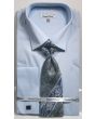 Daniel Ellissa Men's 100% Cotton French Cuff Shirt Set - Solid