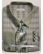 Daniel Ellissa Men's French Cuff Shirt Set - Plaid Windowpane