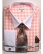 Daniel Ellissa Men's French Cuff Shirt Set - Soft Checkerboard