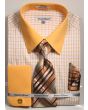 Daniel Ellissa Men's 100% Cotton French Cuff Shirt Set - Weave