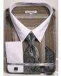 Daniel Ellissa Men's French Cuff Shirt Set - Distinct Stripes
