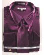 Daniel Ellissa Men's French Cuff Shirt Set - Metallic Velvet