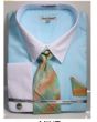 Daniel Ellissa Men's French Cuff Shirt Set - Pastel Colors