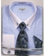 Daniel Ellissa Men's French Cuff Shirt Set - Accented Tie