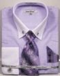 Daniel Ellissa Men's French Cuff Shirt Set - Accented Tie
