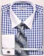 Daniel Ellissa Men's French Cuff Shirt Set - Tiled Jacquard Tie