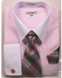 Daniel Ellissa Men's Outlet French Cuff Shirt Set - Dark Accented Tie