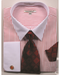 Daniel Ellissa Men's French Cuff Shirt Set - Dark Accented Tie
