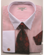 Daniel Ellissa Men's French Cuff Shirt Set - Dark Accented Tie