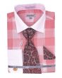 Daniel Ellissa Men's French Cuff Shirt Set - Bold Color