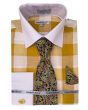 Daniel Ellissa Men's French Cuff Shirt Set - Bold Color