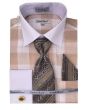 Daniel Ellissa Men's French Cuff Shirt Set - Bold Color