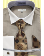 Daniel Ellissa Men's French Cuff Shirt Set - Textured Solid