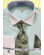 Daniel Ellissa Men's French Cuff Shirt Set - Textured Solid