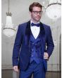 Statement Men's 3 Piece Fashion Tuxedo - Velvet Accents